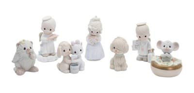 Lot of 7 Vintage PRECIOUS MOMENTS Assorted Porcelains Figurines By Enesco - Image 1