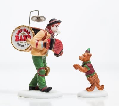 Dept. 56 Christmas In The City "One-Man Band And The Dancing Dog" Set With Box - Image 1