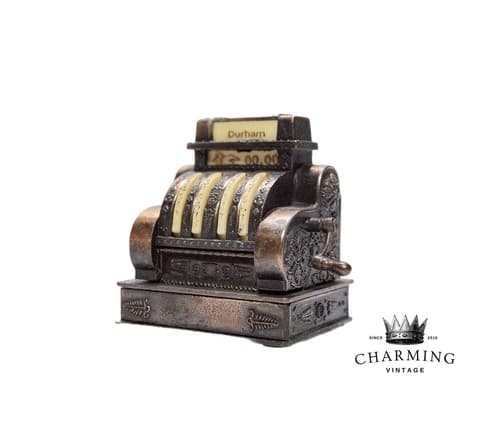 Vintage DURHAM INDUSTRIES Die-Cast #5401 Miniature Cash Register Toy - Image 1