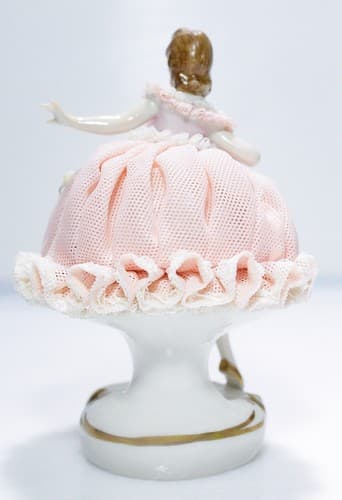 Irish Dresden MULLER VOLKSTEDT "Georgina" Ireland Lace Porcelain Dancer Figurine - Thumbnail 8