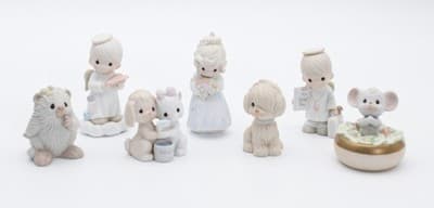 Lot of 7 Vintage PRECIOUS MOMENTS Assorted Porcelains Figurines By Enesco - Thumbnail 8