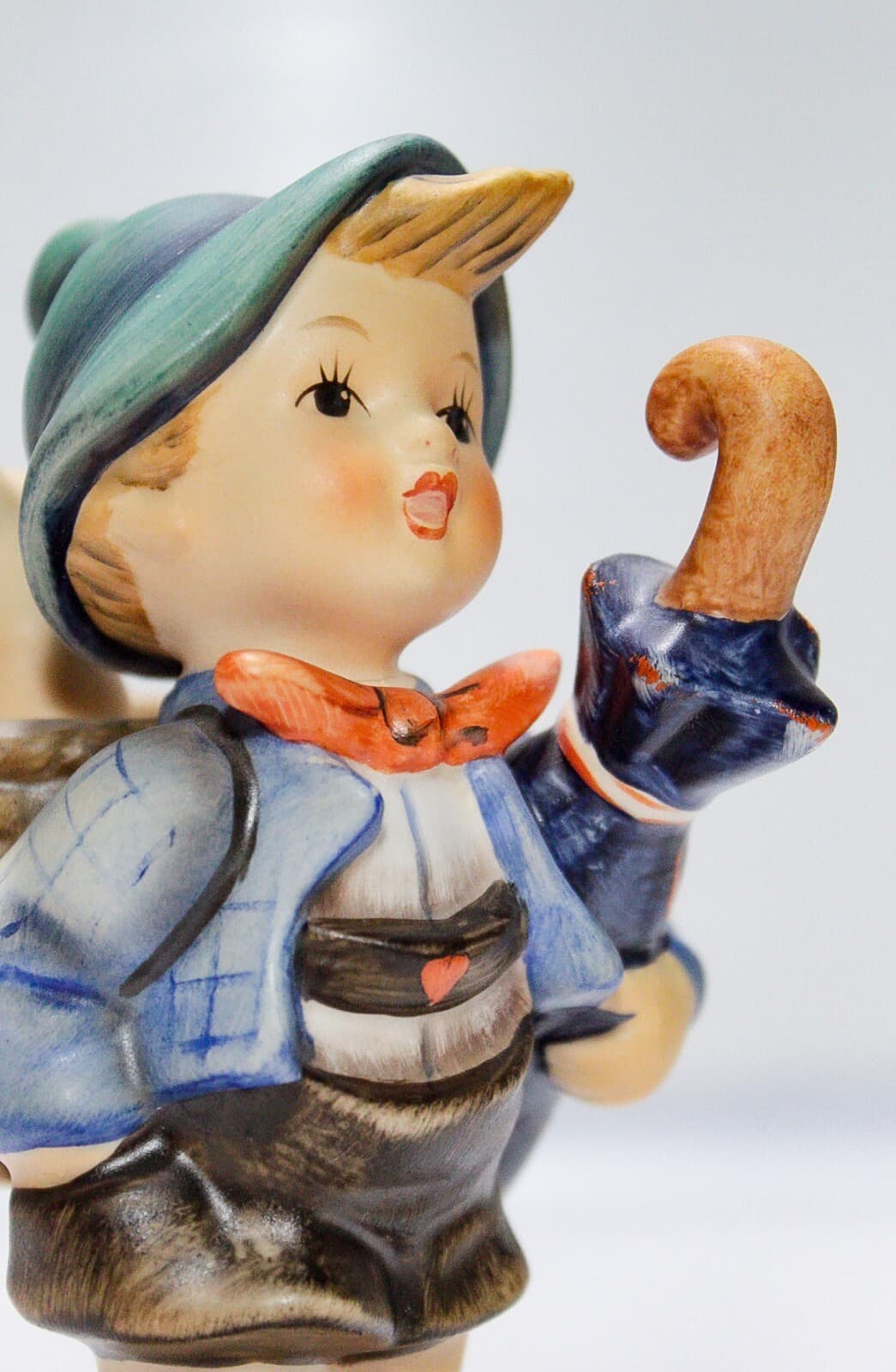 GOEBEL HUMMEL Germany "Home From Market" Hand Painted Porcelain Figurine TMK6 - Thumbnail 2