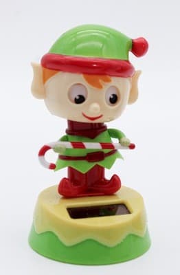 Lot of 5 Vintage Solar Powered Dancing Christmas Theme Plastic Figurine Toys - Thumbnail 6