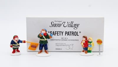 Department 56 Safety Patrol Original Snow Village Christmas Accessories 4pcs - Thumbnail 2