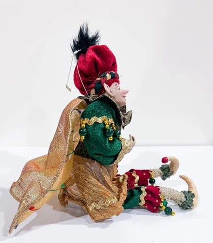RARE Vintage Victorian Jester/Elf Holiday Doll Shelf Sitter Figurine - Thumbnail 6