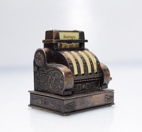 Vintage DURHAM INDUSTRIES Die-Cast #5401 Miniature Cash Register Toy - Thumbnail 3