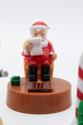 Lot of 5 Vintage Solar Powered Dancing Christmas Theme Plastic Figurine Toys - Thumbnail 4