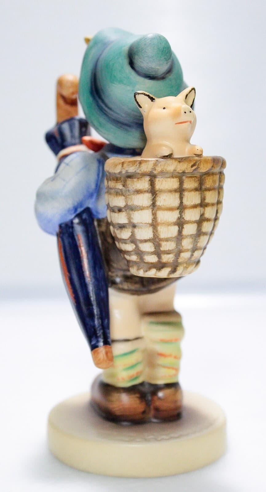 GOEBEL HUMMEL Germany "Home From Market" Hand Painted Porcelain Figurine TMK6 - Thumbnail 3