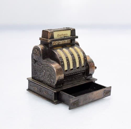 Vintage DURHAM INDUSTRIES Die-Cast #5401 Miniature Cash Register Toy - Thumbnail 7