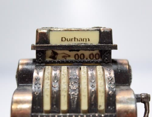 Vintage DURHAM INDUSTRIES Die-Cast #5401 Miniature Cash Register Toy - Thumbnail 4