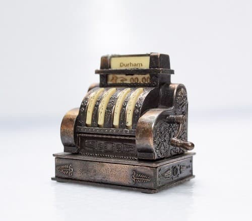 Vintage DURHAM INDUSTRIES Die-Cast #5401 Miniature Cash Register Toy - Thumbnail 5