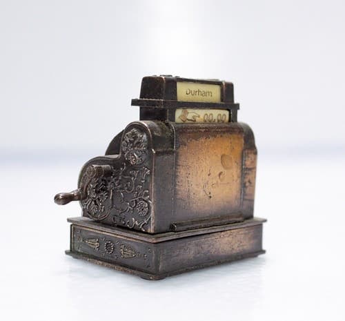 Vintage DURHAM INDUSTRIES Die-Cast #5401 Miniature Cash Register Toy - Thumbnail 8