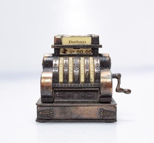 Vintage DURHAM INDUSTRIES Die-Cast #5401 Miniature Cash Register Toy - Thumbnail 2