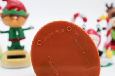 Lot of 5 Vintage Solar Powered Dancing Christmas Theme Plastic Figurine Toys - Thumbnail 9