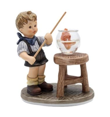 Berta Hummel Goebel My First Catch BH 256 Porcelain Figurine Vintage 2003 - Image 1