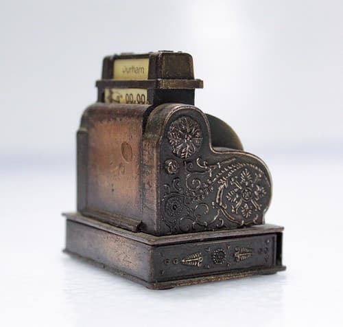 Vintage DURHAM INDUSTRIES Die-Cast #5401 Miniature Cash Register Toy - Thumbnail 6
