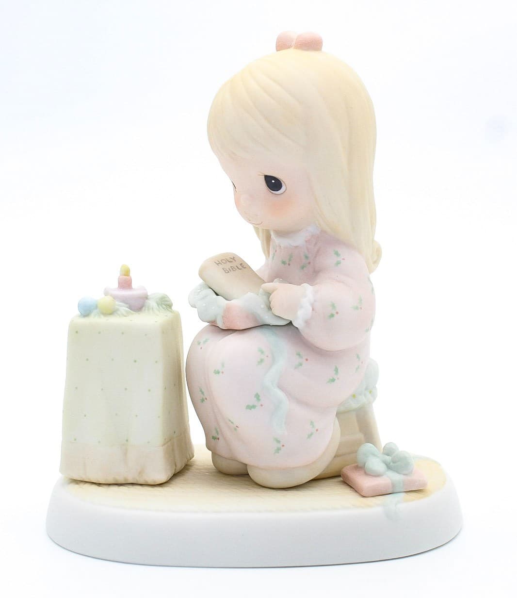 Precious Moments May Your Christmas Be Blessed Enesco Porcelain Figurine 1984 - Thumbnail 7
