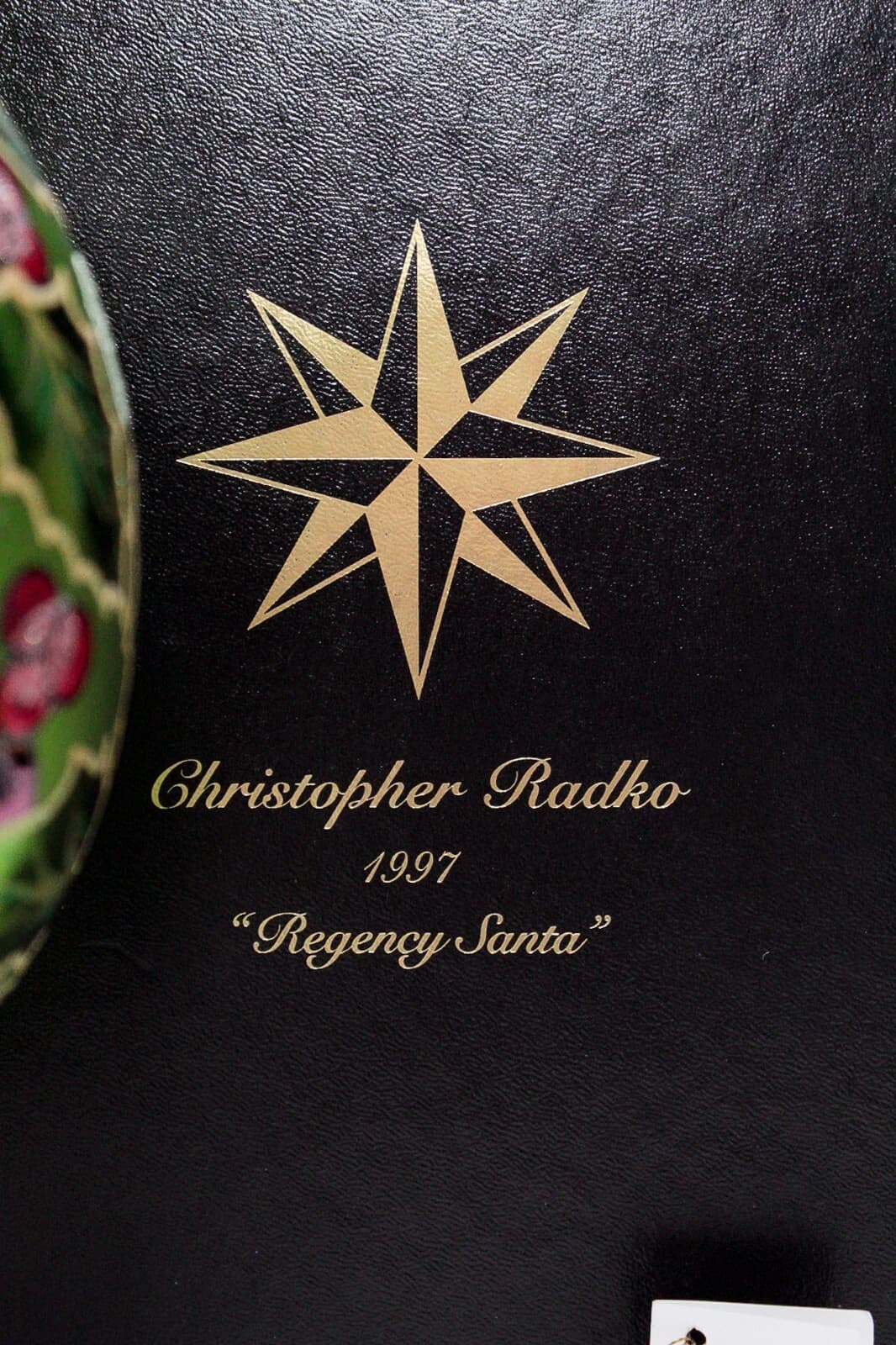 1997 CHRISTOPHER RADKO "Regency Santa" Teardrop Christmas Ornament w/ Tag & Box - Thumbnail 3