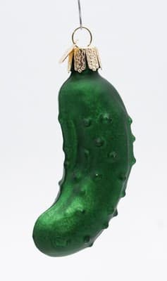 Old World Christmas OWC Germany Pickle Glass Blown Ornament Vintage In Box - Thumbnail 5