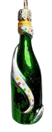 CHRISTOPHER RADKO Little Gems 2001 Cheers Champagne Bottle Christmas Ornament - Thumbnail 2