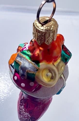 CHRISTOPHER RADKO " Stuffing Full Gem" Christmas Glass Ornament - Thumbnail 6