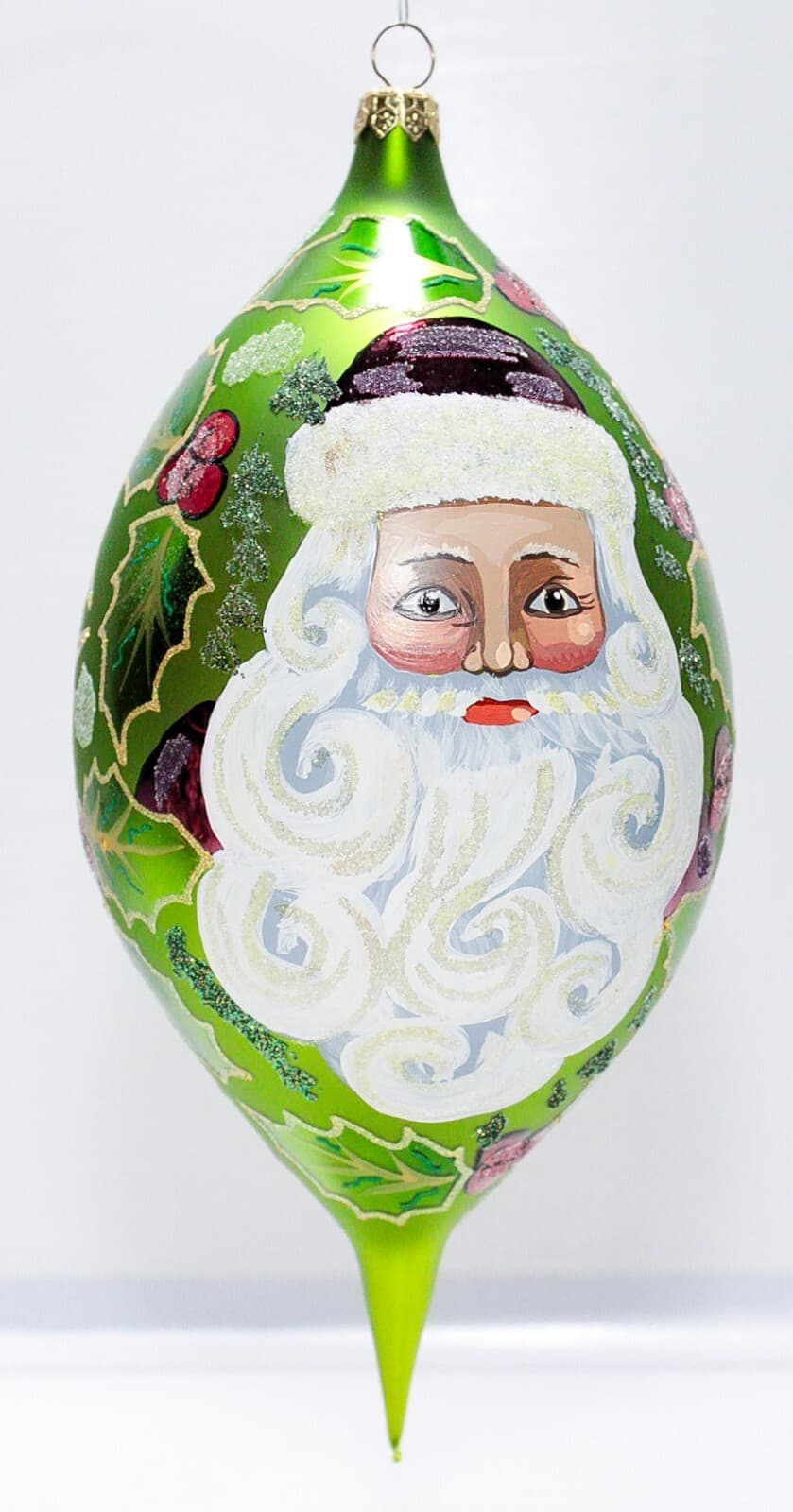 1997 CHRISTOPHER RADKO "Regency Santa" Teardrop Christmas Ornament w/ Tag & Box - Thumbnail 5