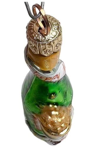 CHRISTOPHER RADKO Little Gems 2001 Cheers Champagne Bottle Christmas Ornament - Thumbnail 3