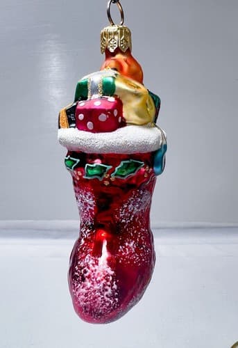 CHRISTOPHER RADKO " Stuffing Full Gem" Christmas Glass Ornament - Thumbnail 4