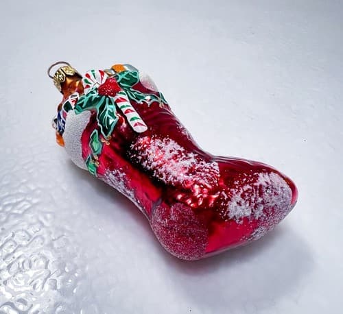 CHRISTOPHER RADKO " Stuffing Full Gem" Christmas Glass Ornament - Thumbnail 5