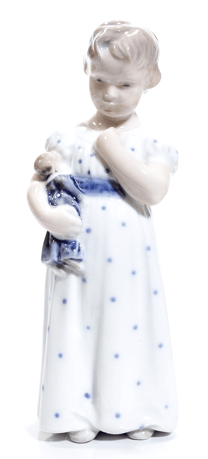 ROYAL COPENHAGEN Denmark Girld With Pot Lids #3677 Porcelain Figurine - Image 1