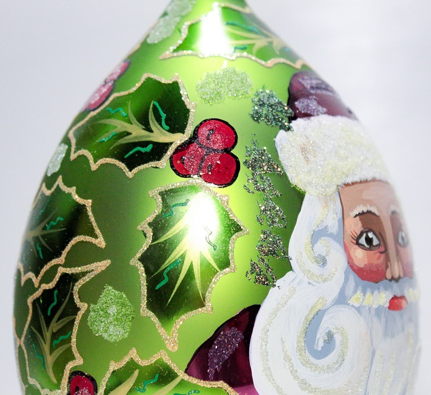 1997 CHRISTOPHER RADKO "Regency Santa" Teardrop Christmas Ornament w/ Tag & Box - Thumbnail 6