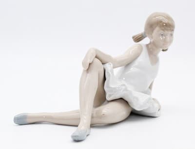 Nao By Lladro Spain Ballerina With Pigtails Porcelain Figurine Vintage In Box - Thumbnail 8