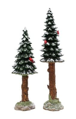 Department 56 Village Towering Pines Cardinals Christmas Village Accessory - Image 1