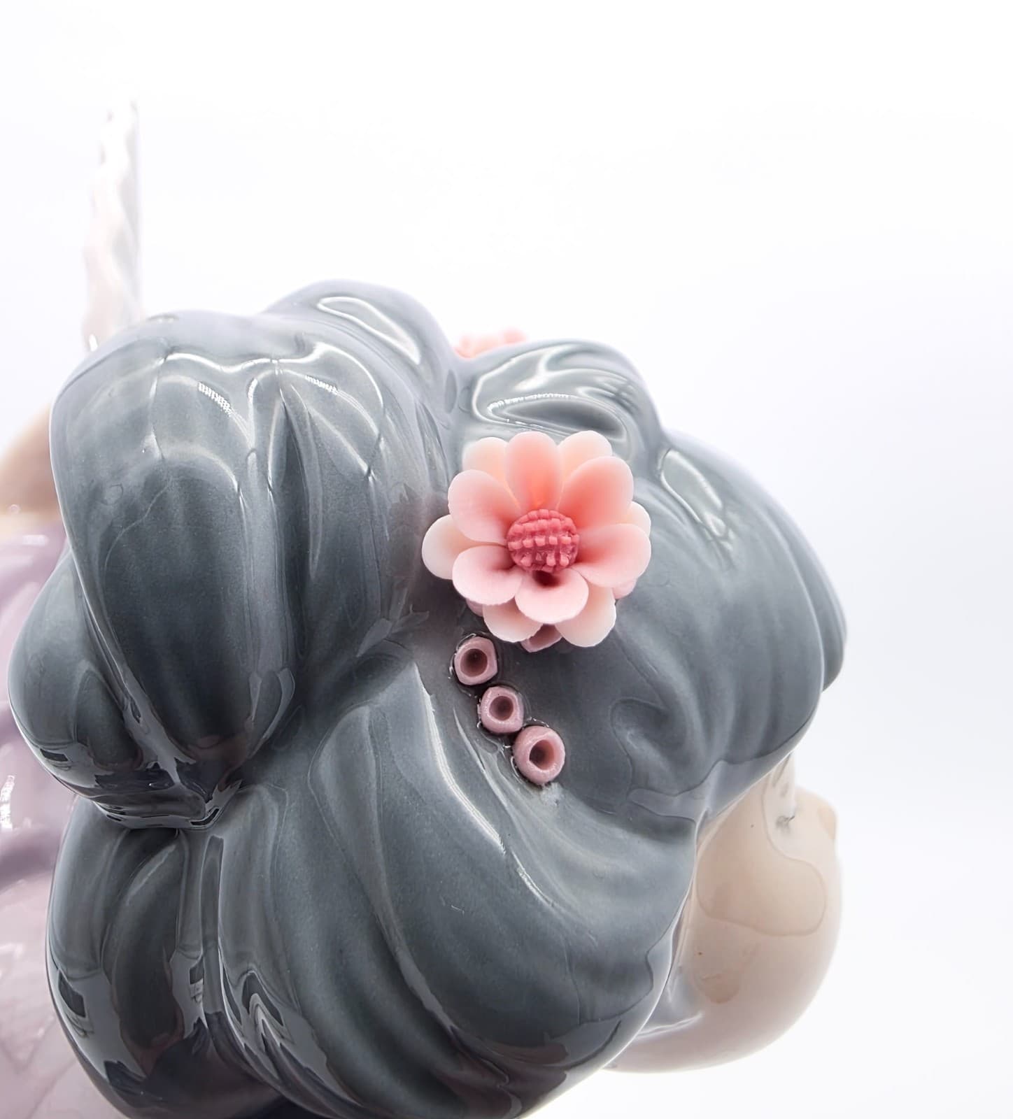Lladro Madame Butterfly #4991 Spain Glazed Porcelain Figure By Salvador Debon - Thumbnail 8