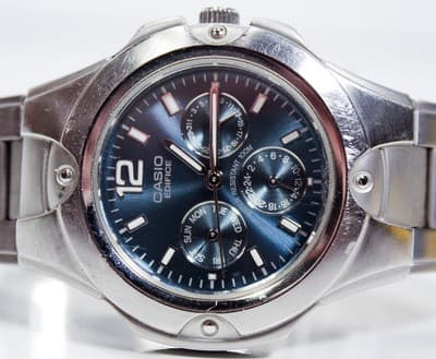 CASIO EDIFICE Multifunction Blue Dial Quartz Men's Full Working Watch - Thumbnail 2