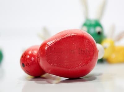6 Vintage Made In ITALY Hand Painted Bunnies Rabbit Easter Miniature Figurines - Thumbnail 8