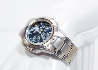 CASIO EDIFICE Multifunction Blue Dial Quartz Men's Full Working Watch - Thumbnail 8