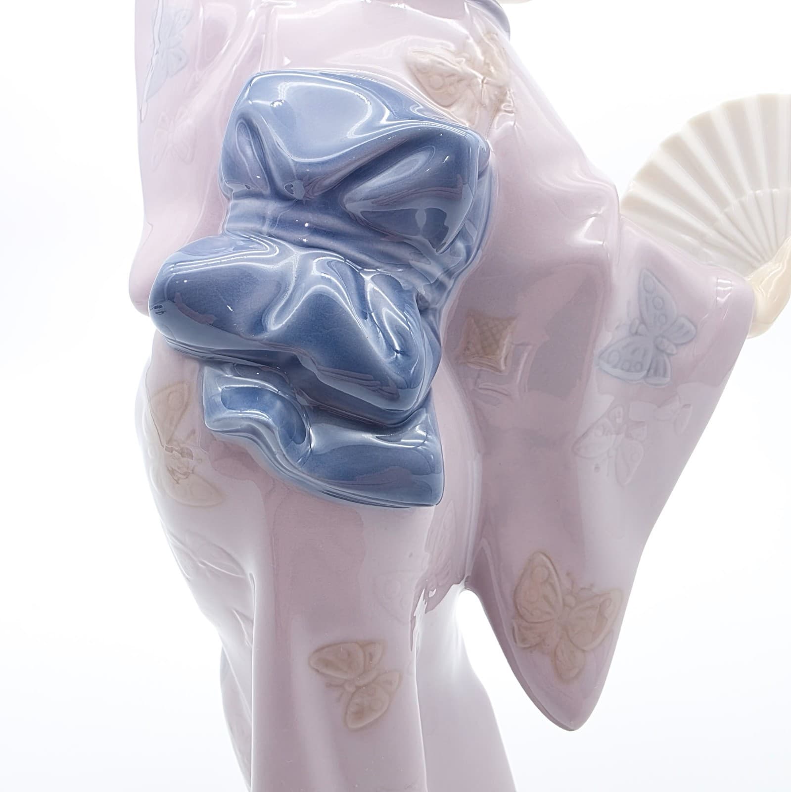 Lladro Madame Butterfly #4991 Spain Glazed Porcelain Figure By Salvador Debon - Thumbnail 9