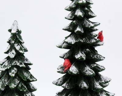 Department 56 Village Towering Pines Cardinals Christmas Village Accessory - Thumbnail 3