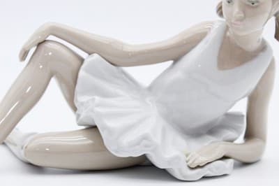 Nao By Lladro Spain Ballerina With Pigtails Porcelain Figurine Vintage In Box - Thumbnail 6