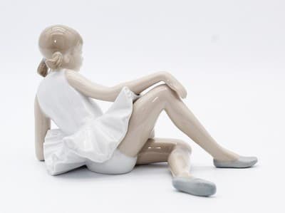 Nao By Lladro Spain Ballerina With Pigtails Porcelain Figurine Vintage In Box - Thumbnail 9