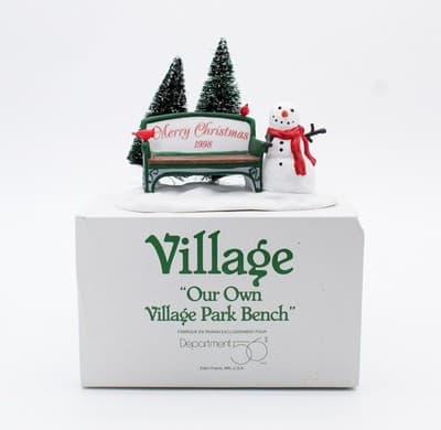 Department 56 Village Our Own Village Park Bench Christmas Village Accessory - Thumbnail 2