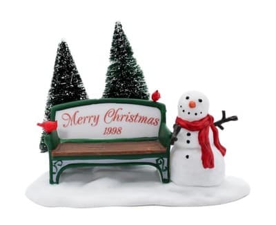 Department 56 Village Our Own Village Park Bench Christmas Village Accessory - Image 1