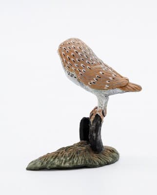 Vintage Miniature Hand Painted White Metal Cold Painted Owl Bird Figurine - Thumbnail 6
