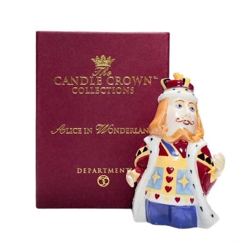 Vtg Department 56 Alice In Wonderland "King Of Hearts" Porcelain Candle Snuffer - Image 1