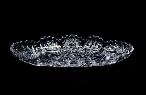Antique American Brilliant ABP Deep Cut Crystal Saw Tooth Celery/Candy Dish - Thumbnail 5