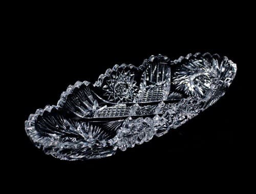 Antique American Brilliant ABP Deep Cut Crystal Saw Tooth Celery/Candy Dish - Image 1