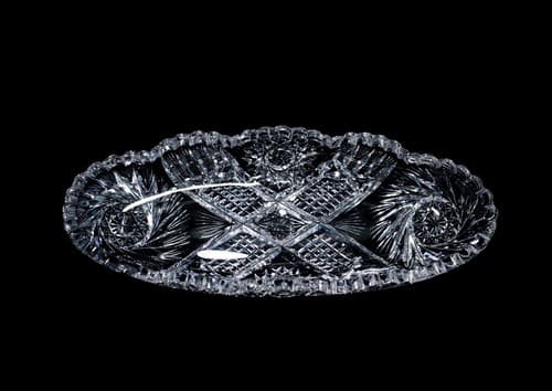 Antique American Brilliant ABP Deep Cut Crystal Saw Tooth Celery/Candy Dish - Thumbnail 2