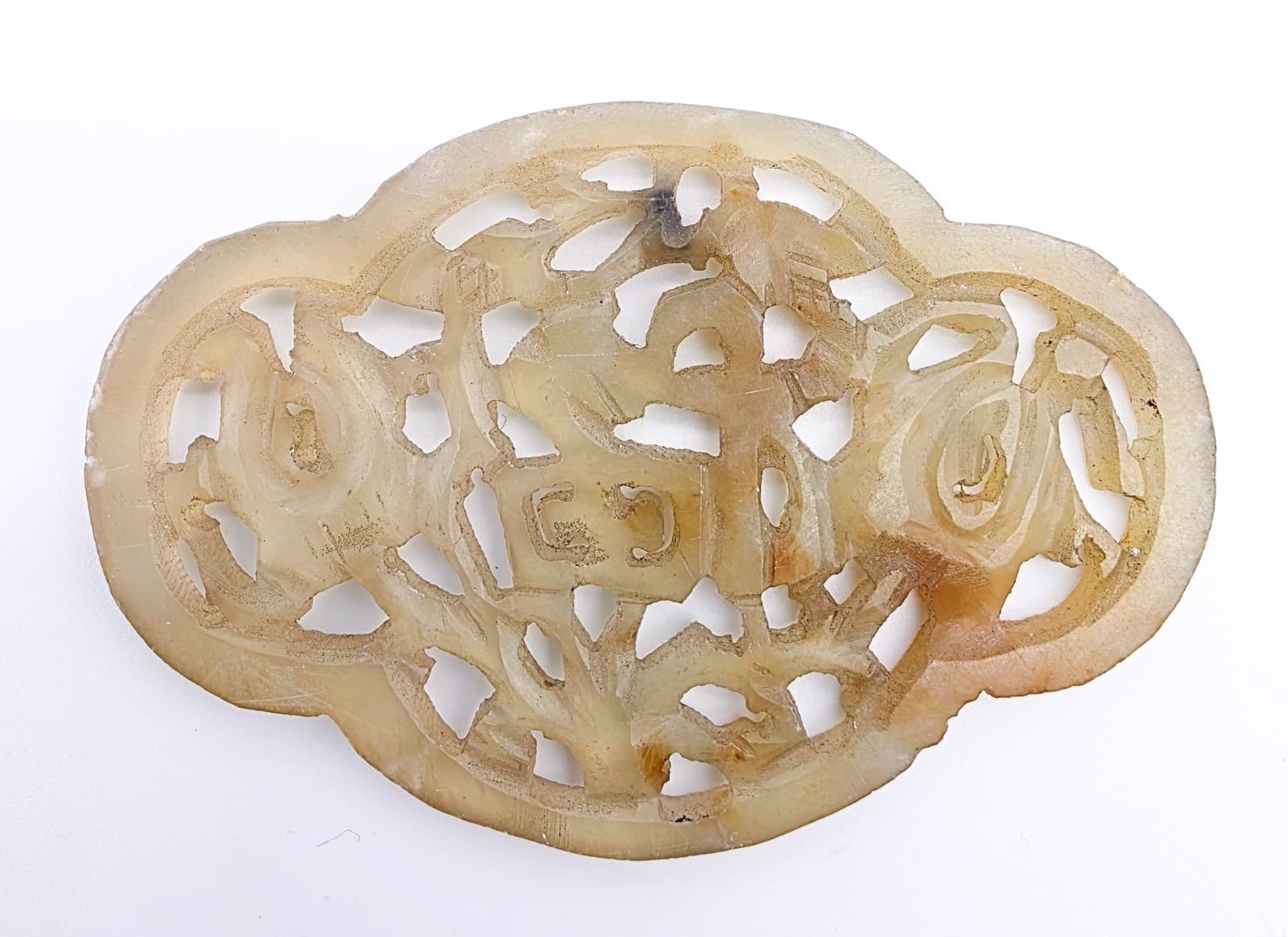 20th Century Chinese Hand Carved Soapstone Amulet Pendant - Thumbnail 6