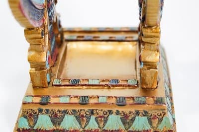 Vintage Falcon Pectoral Egyptian Coaster Holder w/ 6 Coasters RARE - Thumbnail 3